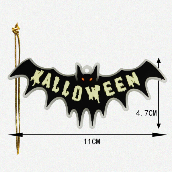 Silicone Halloween Bat Keychain