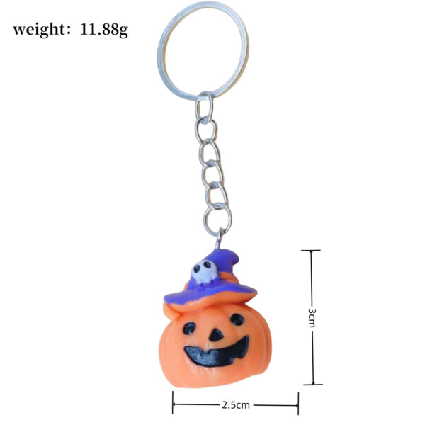 Magical Pumpkin Head Resin Keychain