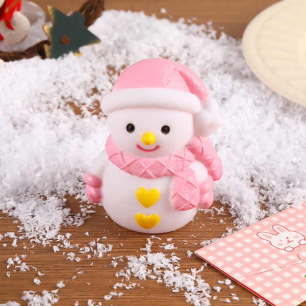 PVC Pink Snowman Night Light