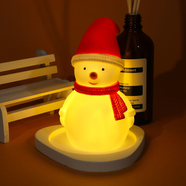 PVC Christmas Snowman Atmosphere Night Light