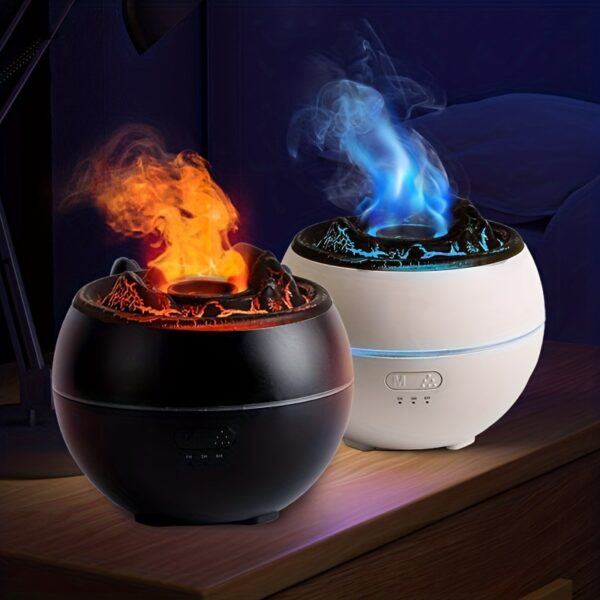 Spherical Fireplace Flame Aroma Diffuser Humidifier