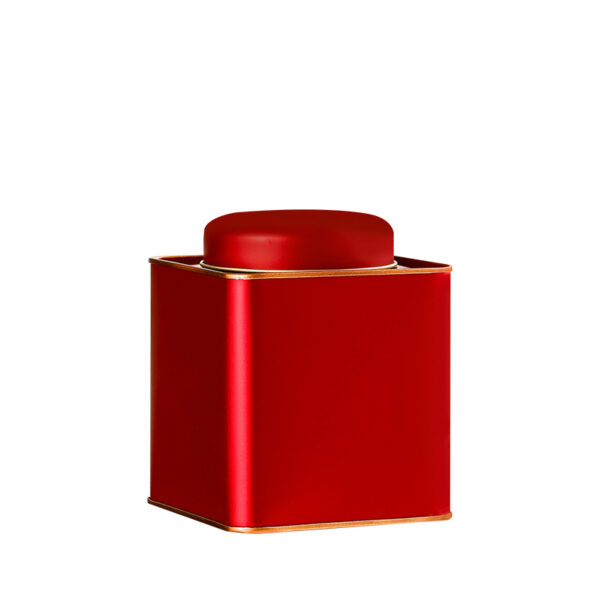 Small Square Body with Round Lid Tea and Coffee Tin Canister