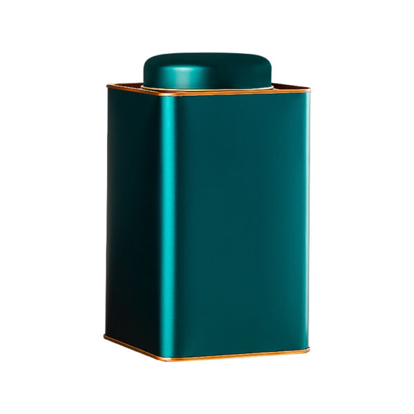 Big Square Body with Round Lid Tea and Coffee Tin Canister