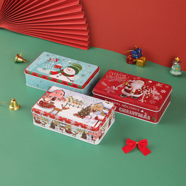 Christmas Tree-Shaped Candy and Cookie Tin Box