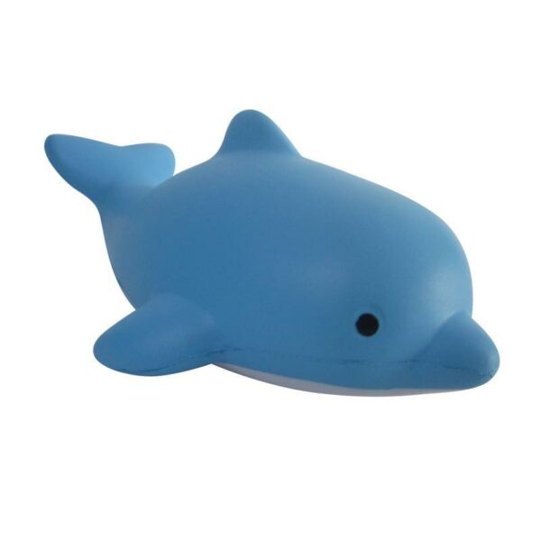 PU Foam Cartoon Blue Dolphin Squeeze Toy