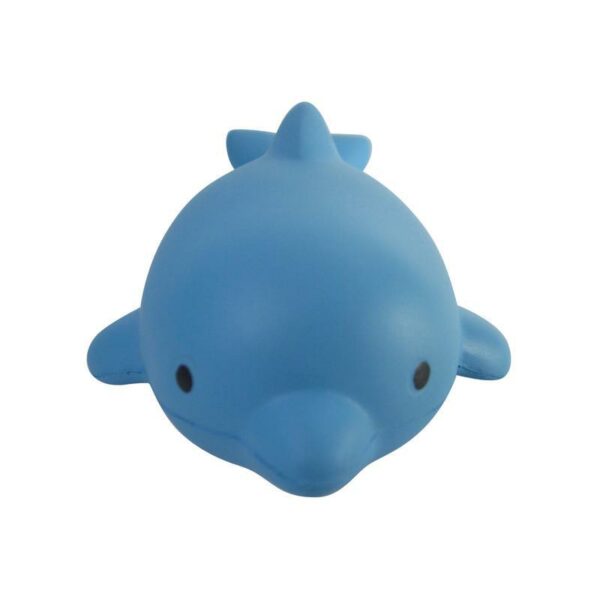 PU Foam Cartoon Blue Dolphin Squeeze Toy