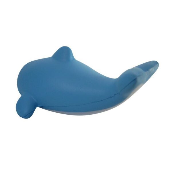 PU Foam Cartoon Blue Dolphin Squeeze Toy