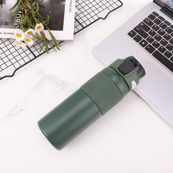 Spring-Lid Stainless Steel Insulated Bottle 24oz