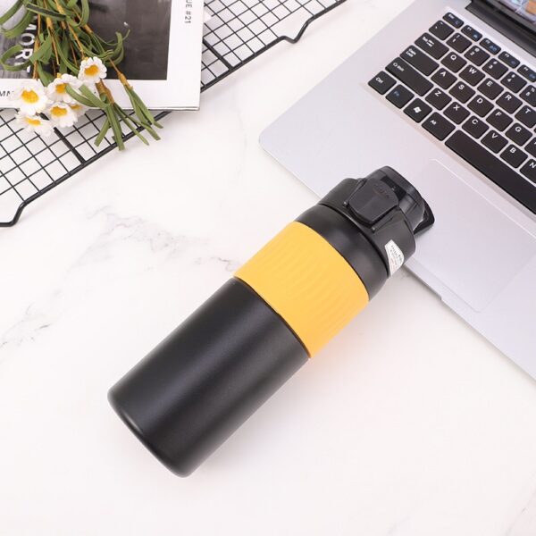 Spring-Lid Stainless Steel Insulated Bottle 24oz