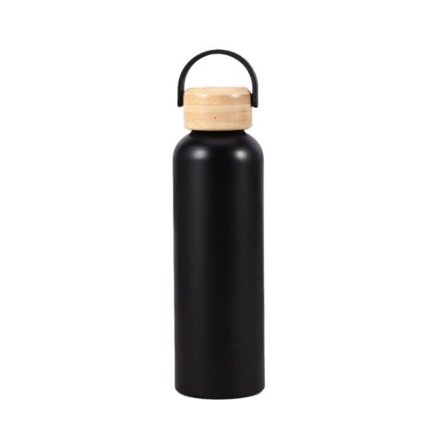 Portable Aluminum Bottle with Bamboo Lid 500ml