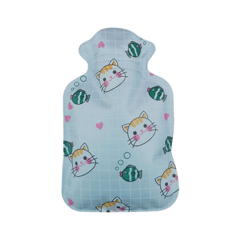 Mini PVC Logo-Printed Hot Water Bottle with Waist Cover 280ml