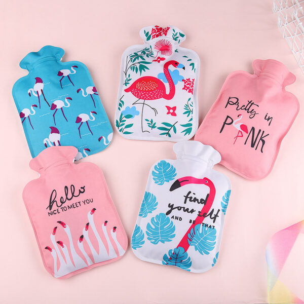 Mini PVC Logo-Printed Hot Water Bottle with Waist Cover 280ml