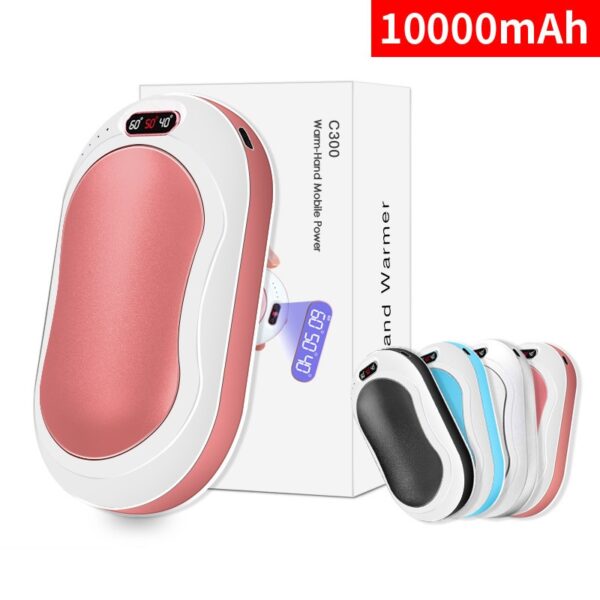 Temperature Display Hand Warmer Power Bank 10000 mAh