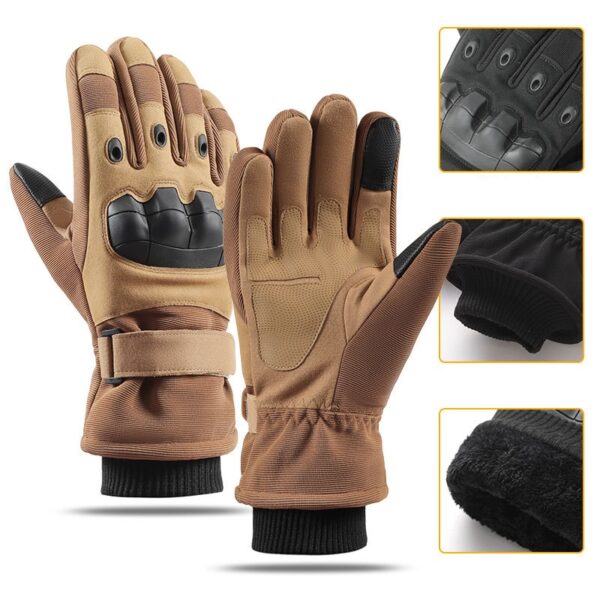 Winter Padded Tactical Gloves With Soft Rubber Protection