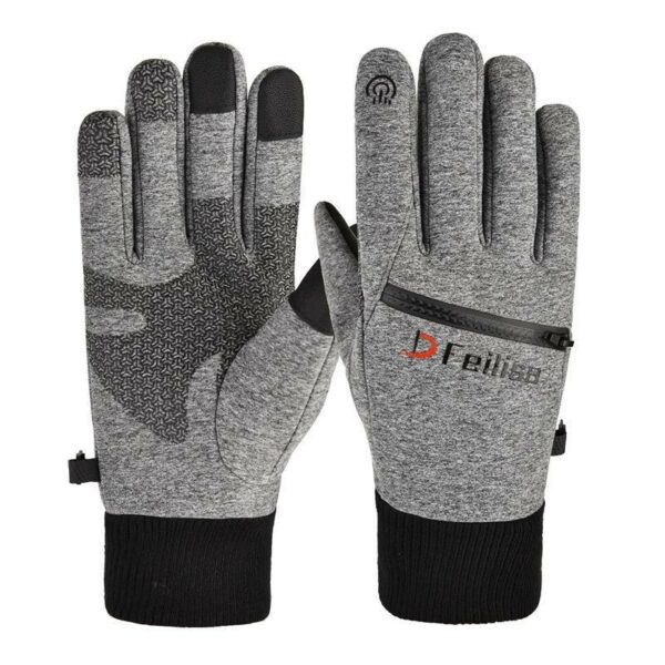 Cycling Ski Windproof Gloves with Pocket Zipper