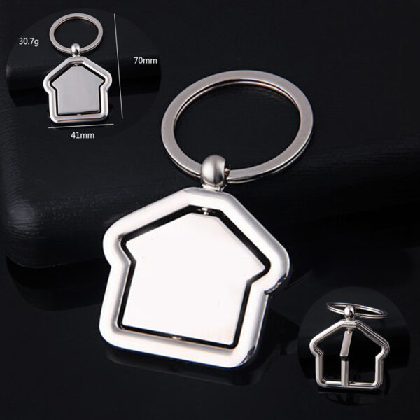 Rotatable Alloy Home Keychain