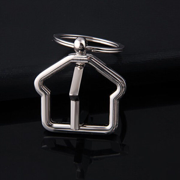 Rotatable Alloy Home Keychain