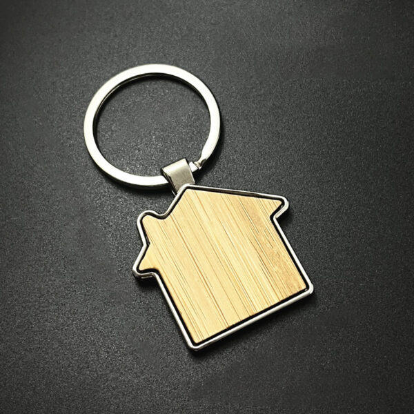 Wood Sweet Home Keychain