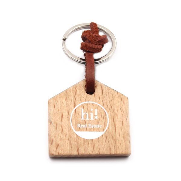 Wooden New Home Keyring