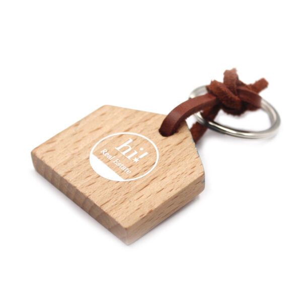 Wooden New Home Keyring