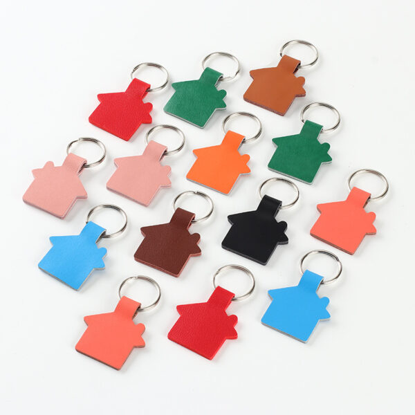 PU Leather New House Keychain