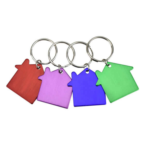 Aluminum House Shaped Keychain