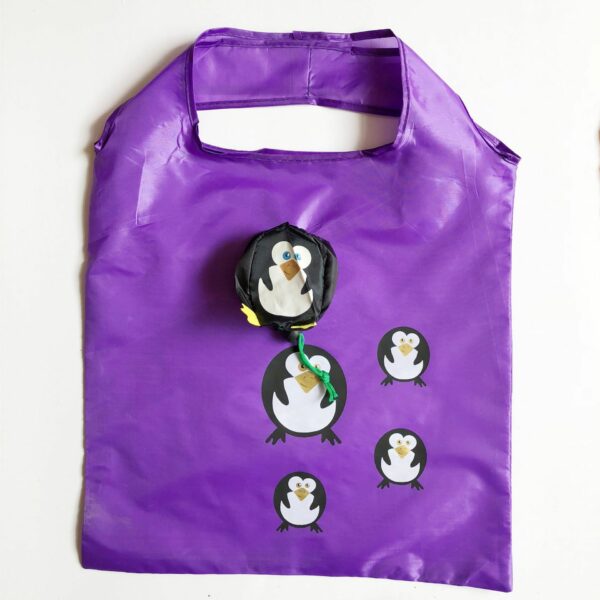 Polyester Penguin Foldable Shopping Bag