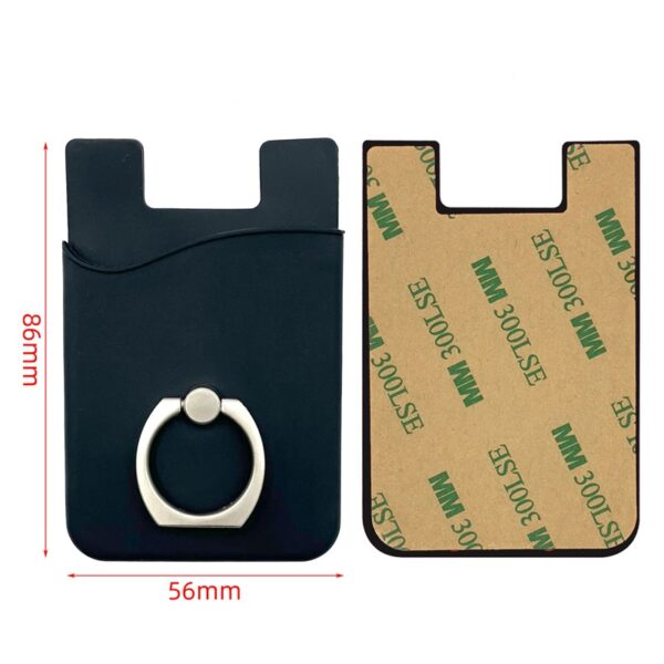 Silicone Phone Wallet with Ring Stand