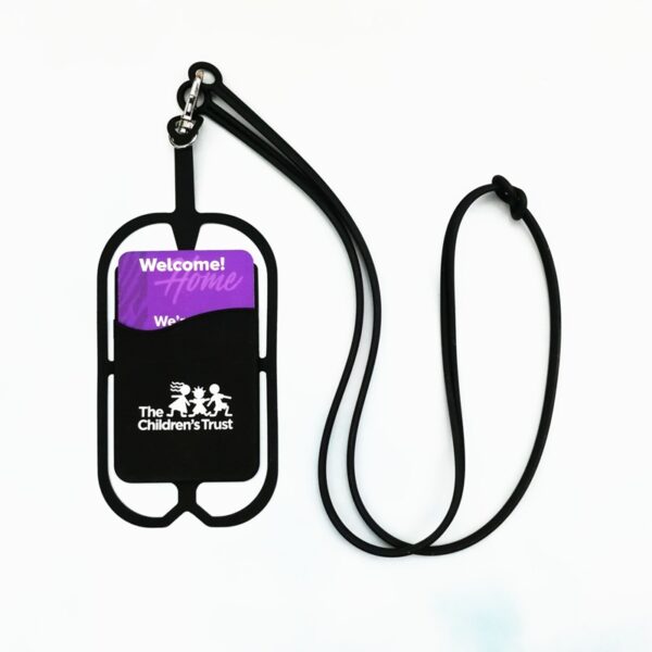 Creative Silicone Phone Wallet with Lanyard