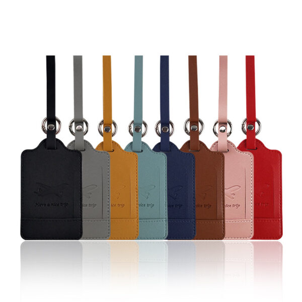 Soft PU Leather Luggage Tag Custom Pattern