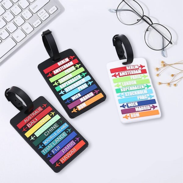 Fashion Silicone Travelling Packaging Tag