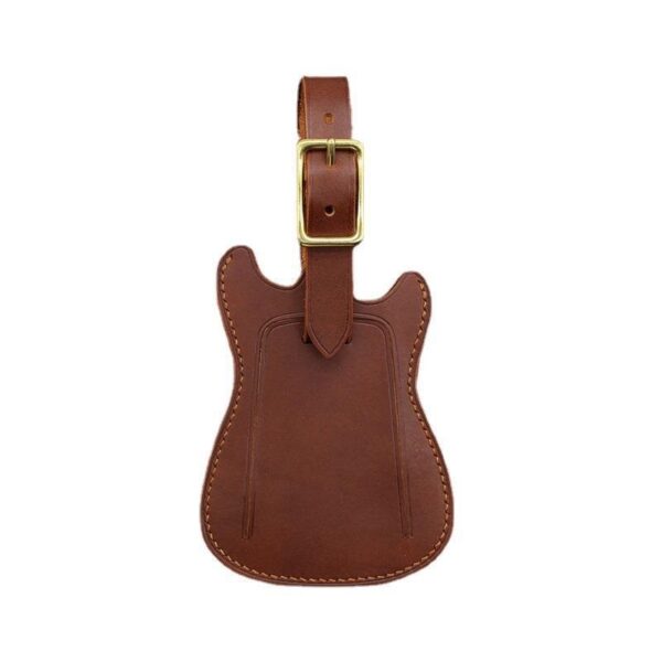 Hot Sale Leather Guitar Shape Luggage Tag