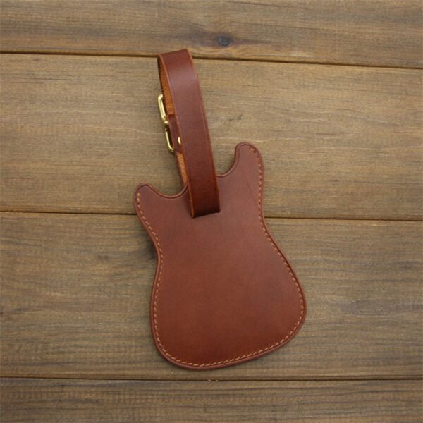 Hot Sale Leather Guitar Shape Luggage Tag