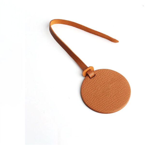 Customizable Circle Leather Luggage Tag