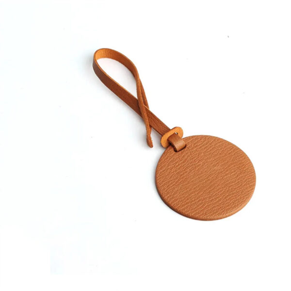 Customizable Circle Leather Luggage Tag