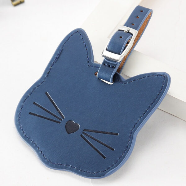 Cute Leather Cat Shape Luggage Tag