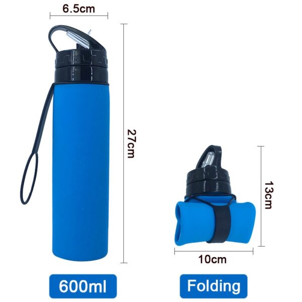 Outdoor Leakproof Silicone Foldable Water Bottle