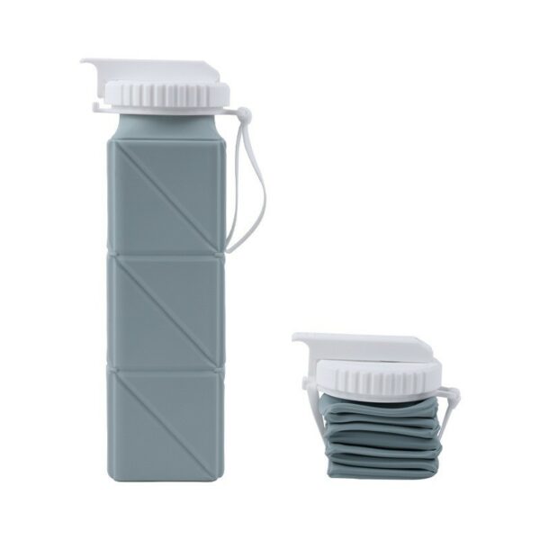 Square Portable Outdoor Foldable Silicone Water Bottle