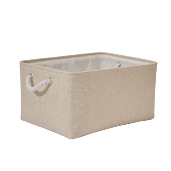 Solid Color Flax Storage Basket