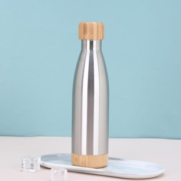 Bamboo Lid & Bottom Vacuum Insulated Bottle 17OZ