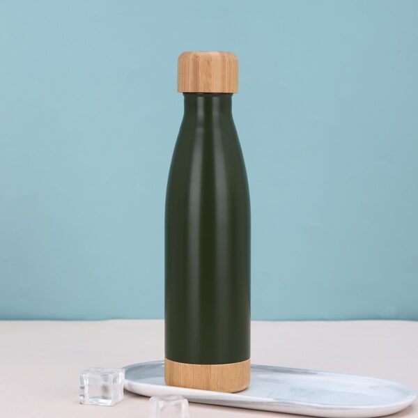 Bamboo Lid & Bottom Vacuum Insulated Bottle 17OZ