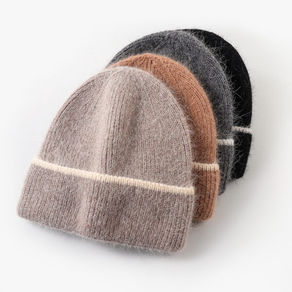 Autumn & Winter Rabbit Fur Knit Beanie