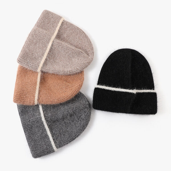 Autumn & Winter Rabbit Fur Knit Beanie