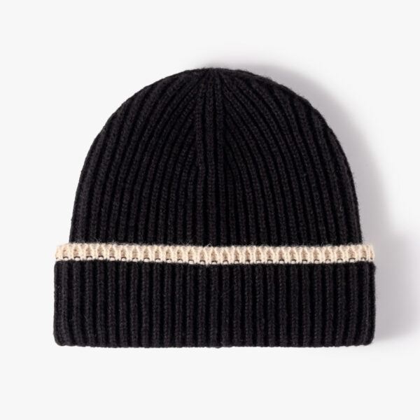 Flap Jacquard Woolen Beanie