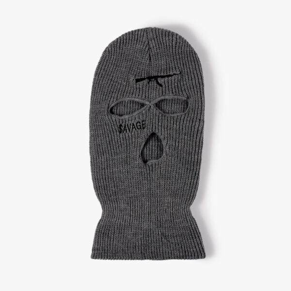 Three-hole Embroidered Knit Beanie