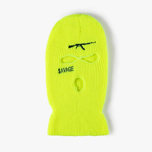 Three-hole Embroidered Knit Beanie