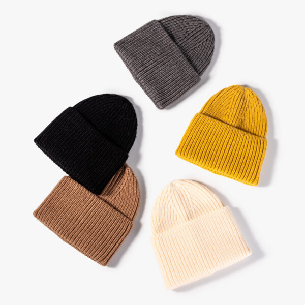 Solid Melon Skin Knit Beanie