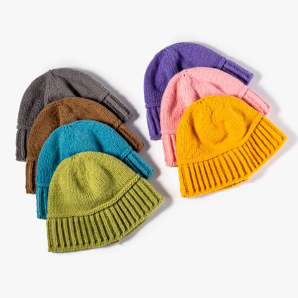 Solid Color Knitted Bucket Beanie