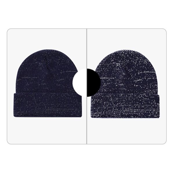 Winter New Reflective Silk Knit Beanie