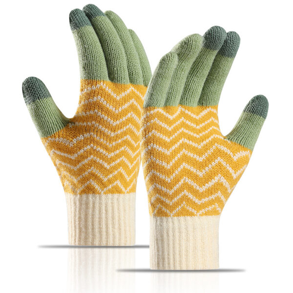 Jacquard Knitted Cycling Gloves